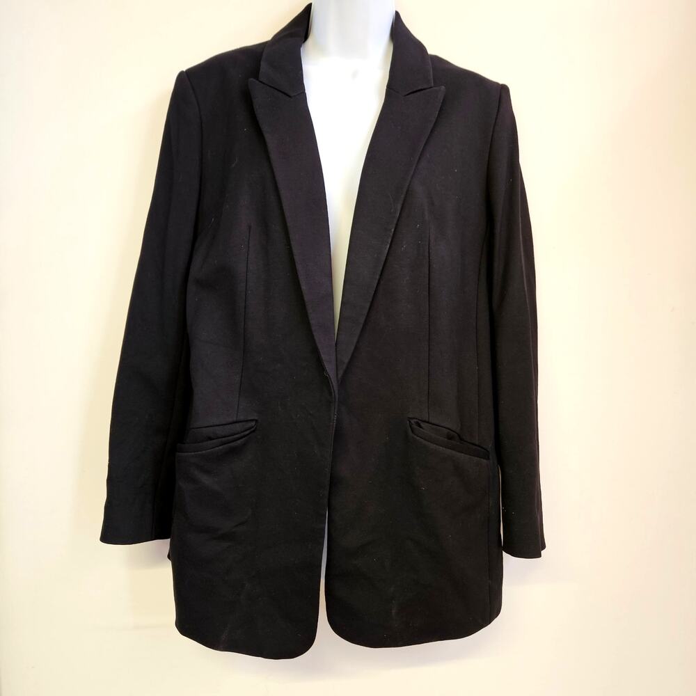 Express‎ Columnist Black Blazer Size L Women's One Button Career Office